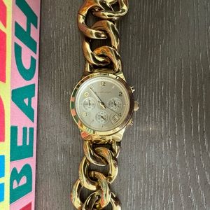 Yellow Gold Michael Kors watch. Excellent condition